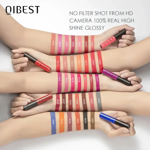 New 34 Colors Waterproof Matte Nude Lipstick Lipkit Pigment Dark Red Black Long Lasting Lip Gloss Women Makeup Lipgloss Kit – Image 5