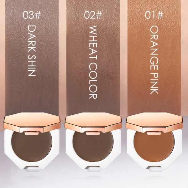 ⁦QIBEST Face Makeup Bronzer Palette Cream Silky Contouring Makeup Cosmetic Highlighter Bronzer Palette Makeup Face Illuminator⁩ - الصورة ⁦3⁩