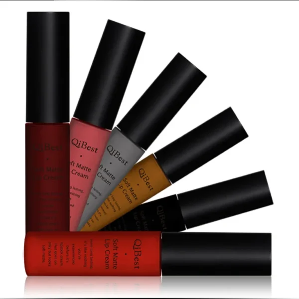QIBEST Waterproof Lip Gloss Nude Matte Liquid Lipstick Long Lasting Lipgloss Lip Glace Black Lipstick Lip Tint Makeup For Women - Image 6