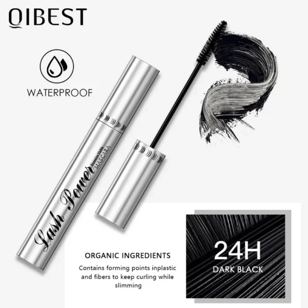 QIBEST Black Mascara Eyelashes Mascara 4D Silky Eyelashes Lengthening Eyelashes Makeup Waterproof Mascara Volume Eye Cosmetics - 이미지 4