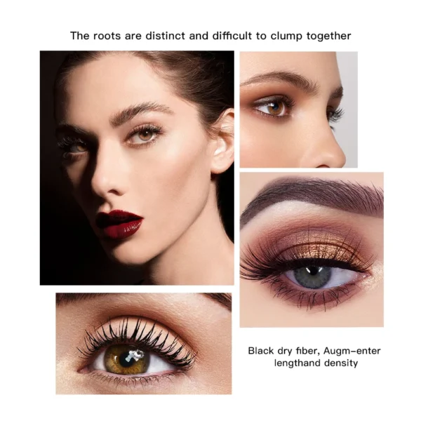 QIBEST Black Mascara 4D Volume Waterproof Lash Eyelashes Extension Lengthening Eyelashes Liquid Rimel Mascara Cosmetics Makeup - 이미지 2