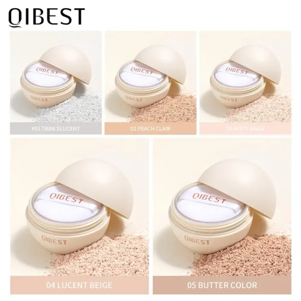 QIBEST Smooth Face Loose Powder Oil Control Transparent Matte Fixing Finish Powder Waterproof Setting Powder Cosmetics Makeup - 이미지 2