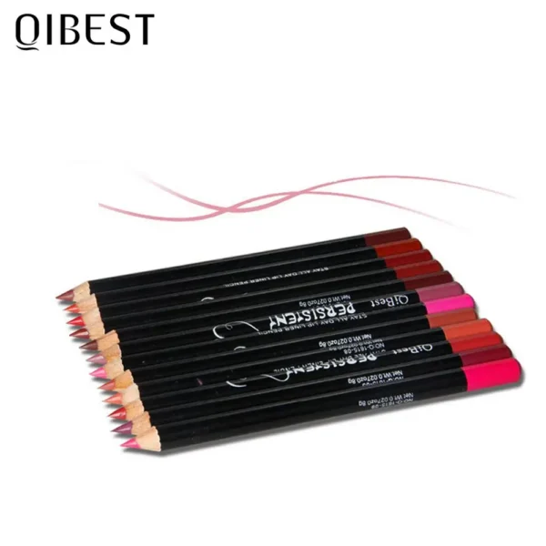QIBEST 12Colors Lip Liner Lip Makeup Long-lasting Matte Lipliner Pencil Waterproof Moisturizing Lipstick Contour Cosmetics TSLM2 - 이미지 6