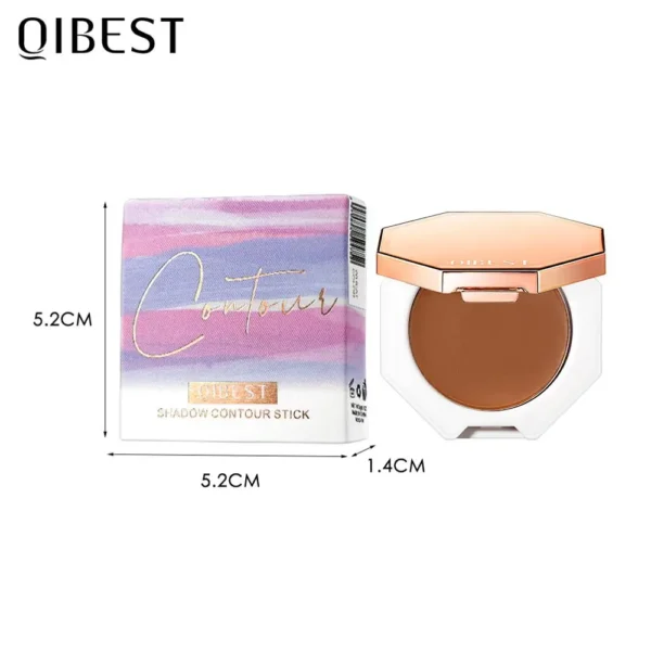 ⁦QIBEST Face Makeup Bronzer Palette Cream Silky Contouring Makeup Cosmetic Highlighter Bronzer Palette Makeup Face Illuminator⁩ - الصورة ⁦6⁩