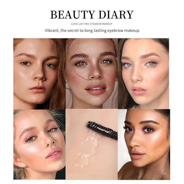 QIBEST Eyebrow gel Transparent Brows Wax Waterproof Long-Lasting With 3D Brush Brow Styling Soap For Eyebrows Women's Cosmetics - 이미지 5