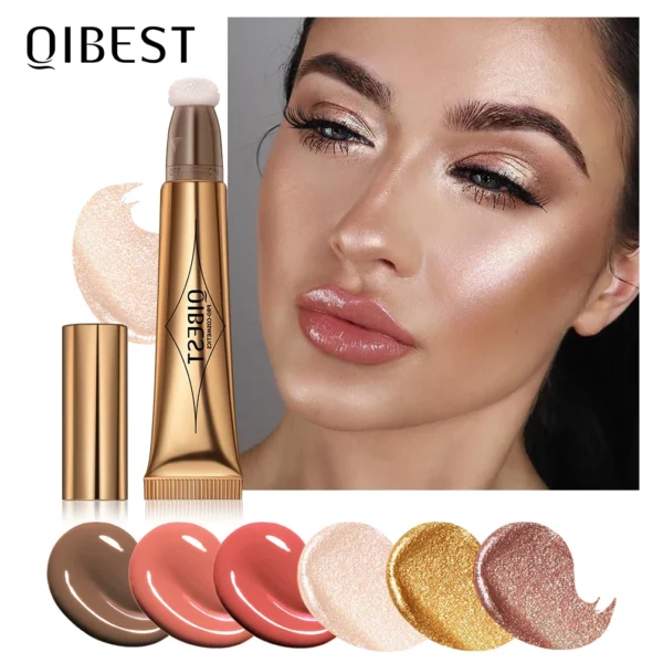 1PCS Liquid Blush Velvet Matte Blusher Face Pigment Lasting Beauty Natural Cream Cheek Tint Orange Peach Blush Makeup Maquiagem