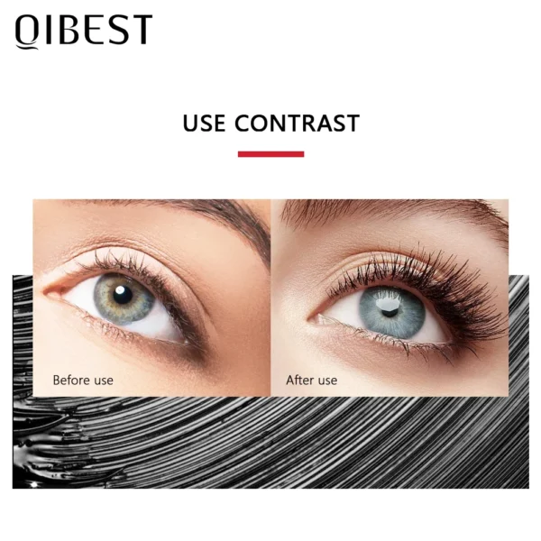 QIBEST Black Mascara Eyelashes Mascara 4D Silky Eyelashes Lengthening Eyelashes Makeup Waterproof Mascara Volume Eye Cosmetics - 이미지 2