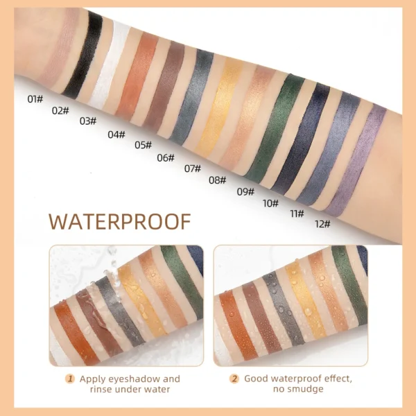 QIBEST Pearlescent Eyeshadow Pencil Stick Waterproof Lasting Glitter Shimmer Eye Shadow Pen Eyeliner Stick Eyes Makeup Tools - 이미지 5