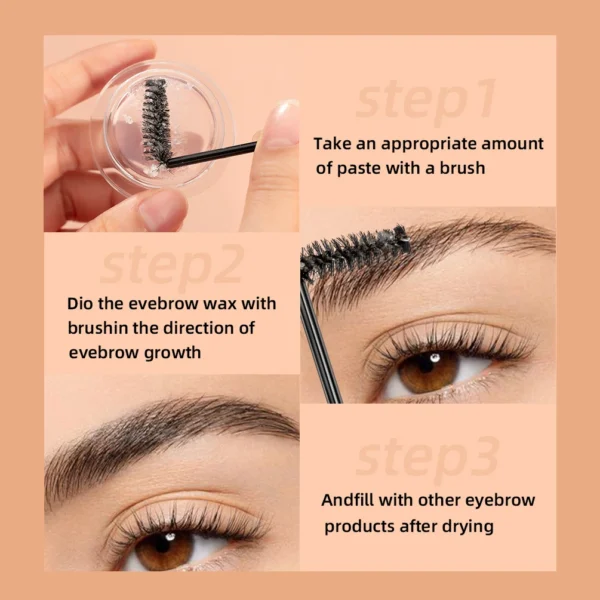 QIBEST Eyebrow Shape Gel Soap Transparent Three-dimensional Eyebrow Gel Waterproof Long-lasting Brow Makeup Eyebrow Styling Wax - 이미지 5