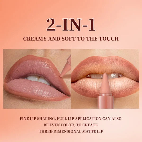 Tapered Gradient Lip Liner Matte Nude Brown Velvet Lipstick Waterproof Non Sticky Contouring Tint Lipliner Crayon Lip Makeup - 이미지 3
