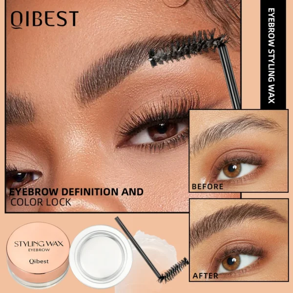 QIBEST Eyebrow Shape Gel Soap Transparent Three-dimensional Eyebrow Gel Waterproof Long-lasting Brow Makeup Eyebrow Styling Wax - 이미지 2