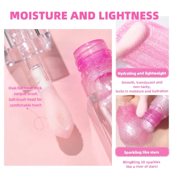 QIBEST Warm Change Lip Oil Easy Color Shiny Pearl Long-lasting Moisturizing Temperature Color Changing Lip Gloss Balm Makeup – Image 5