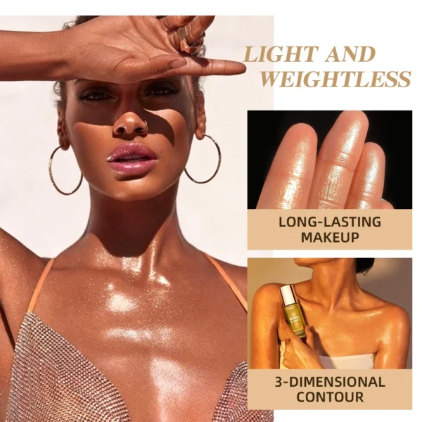 3D Face Brighten Highlighter Cosmetic Shimmer Highlighter Stick Liquid Face Contour Bronze Concealer Cream Makeup Tool 5 Colors – Image 3