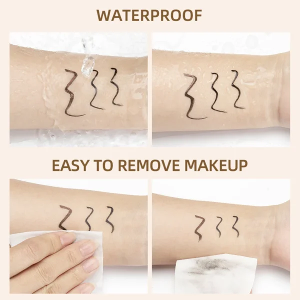 QIBEST Black Liquid Eyeliner Eye Make Up Super Waterproof Long Lasting Quick-dry Eye Liner Pencil Brown Ultra-slim Cosmetic Tool - 이미지 4