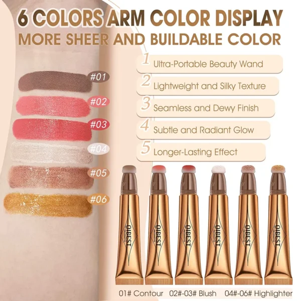 1PCS Liquid Blush Velvet Matte Blusher Face Pigment Lasting Beauty Natural Cream Cheek Tint Orange Peach Blush Makeup Maquiagem - 이미지 5