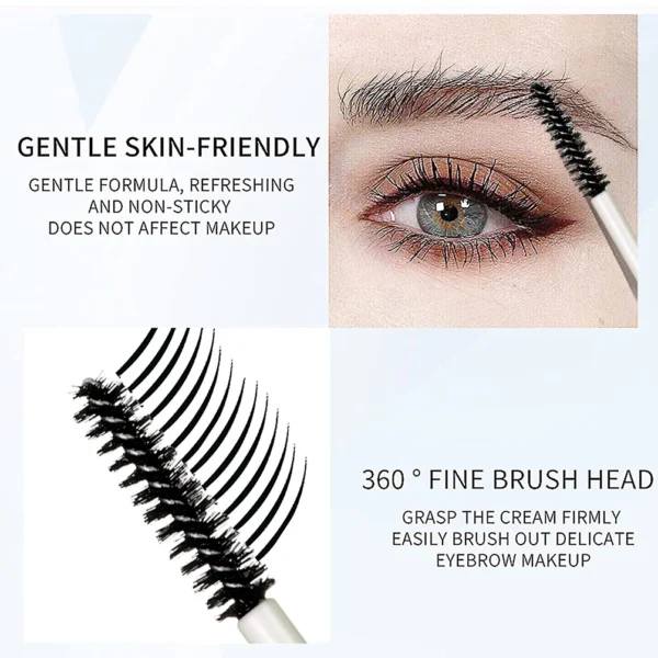 QIBEST Transparent Eyebrow Pomade Brow Natural Waterproof Long Lasting Creamy Texture Tinted Sculpted Brow Gel Set With Brush - 이미지 5