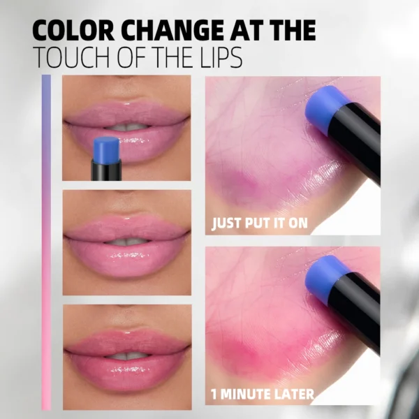 QIBEST 2 Pcs Color Changing Lipstick Moisturizing Long Lasting PH Change Color Lip Balm Nourish Lip Stain Face Blush Makeup Sets - 이미지 4