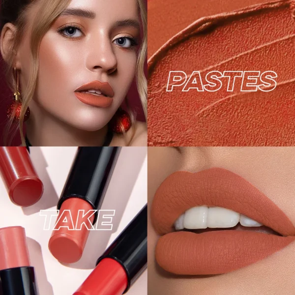 QIBEST Matte Lipstick Long Lasting Velvet Mist Lip Stain Non-Stick Cup Classic Highly Pigmented Sexy Red Lipstick New Makeup - 이미지 4