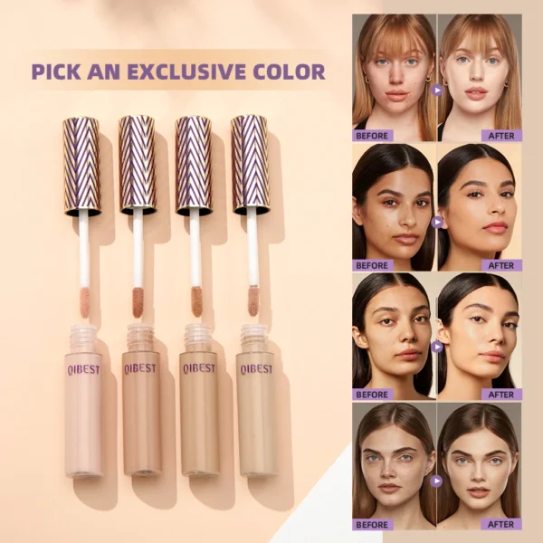 QIBEST 7ml Face Concealer Liquid Foundation Face Makeup Primer Cosmetic Anti Dark Circles Makeup Modify Corrector maquillaje - 이미지 3