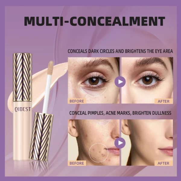 QIBEST 7ml Face Concealer Liquid Foundation Face Makeup Primer Cosmetic Anti Dark Circles Makeup Modify Corrector maquillaje - 이미지 2