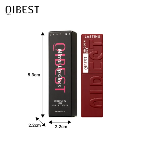 QIBEST 8 Colors Nude Watery Lip Gloss Long Lasting Liquid Lipstick Not Fading Sexy Red Purple Lip Glaze Lip Tint Women Makeup - 이미지 6