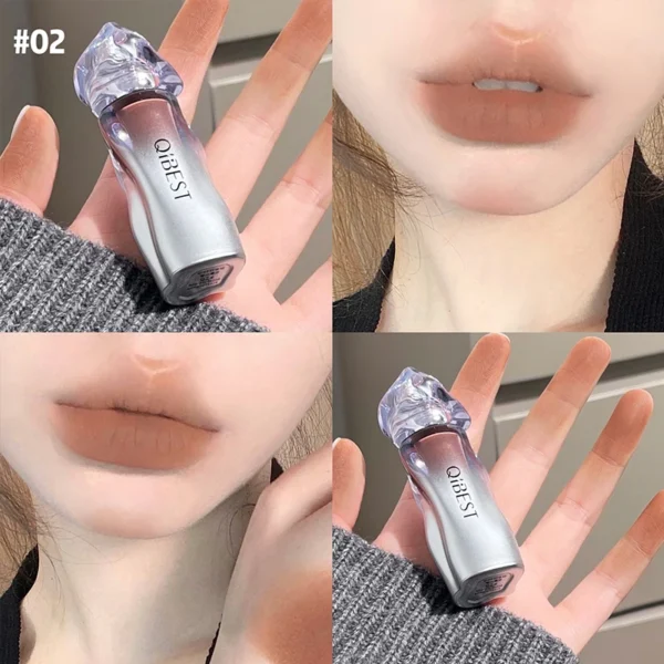 QIBEST Ice Diamond Matte Lip Mud Soft Fog Brown Stain Lipgloss Waterproof Lipstick Easy To Wear Makeup Lip Tint Korean Cosmetics - 이미지 2