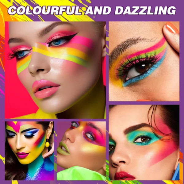 QIBEST Face Body Painting Make Up Face Color Eye Shadow Easy To Clean Cosmetic Body Paint Stick Festival Pigment For Halloween – Image 2