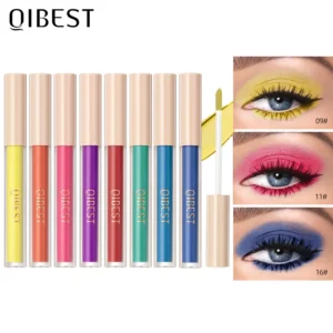 QIBEST Liquid Eyeshadow 8 Color Matte Eyeshadow Gradient Velvet Eye Shadow Pigments Long Lasting Professional Makeup Maquillaje