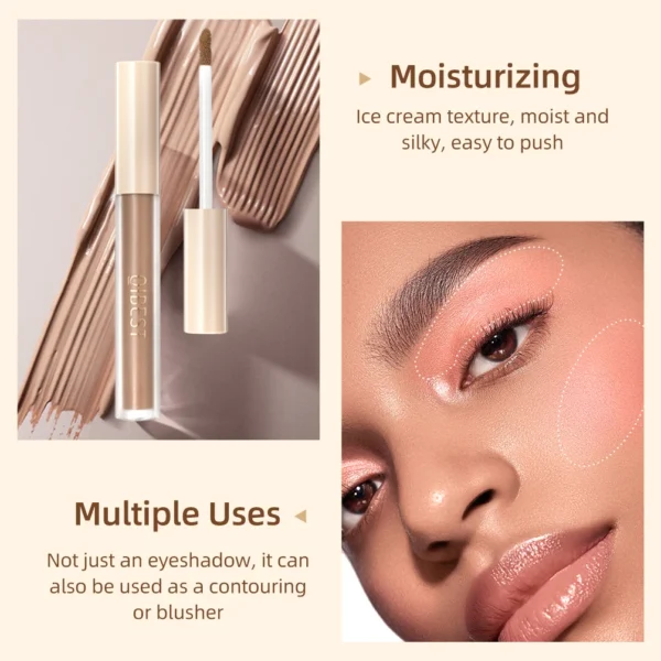 QIBEST Liquid Eyeshadow 8 Color Matte Eyeshadow Gradient Velvet Eye Shadow Pigments Long Lasting Professional Makeup Maquillaje - 이미지 2