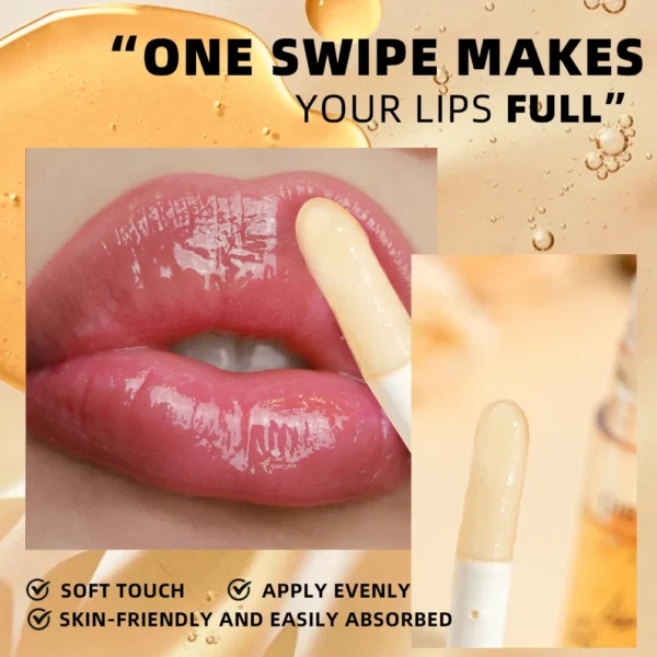 QIBEST Lip Plumper Oil Serum Instant Volumising Lip Oil Moisturzing Repair Lip Fine Lines Sexy Lip Balm Makeup Lip Plumper Oil - 이미지 3