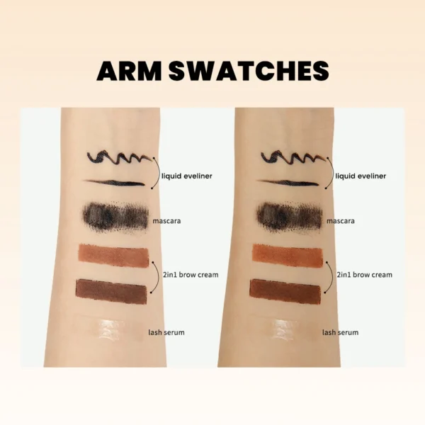 QIBEST 4PCS Eyes Makeup Sets Liquid Eyeliner Pen 4D Black Mascara Eyelash Serum Lengthening Thick Enhancer Eyes Cosmetics Kits - 이미지 6