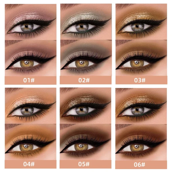 QIBEST Double End Glitter Matte Eye shadow Stick Pencil Eyeshadow Makeup Waterproof Bicolor Shimmer Cosmetics Beauty Makeup Tool - 이미지 3
