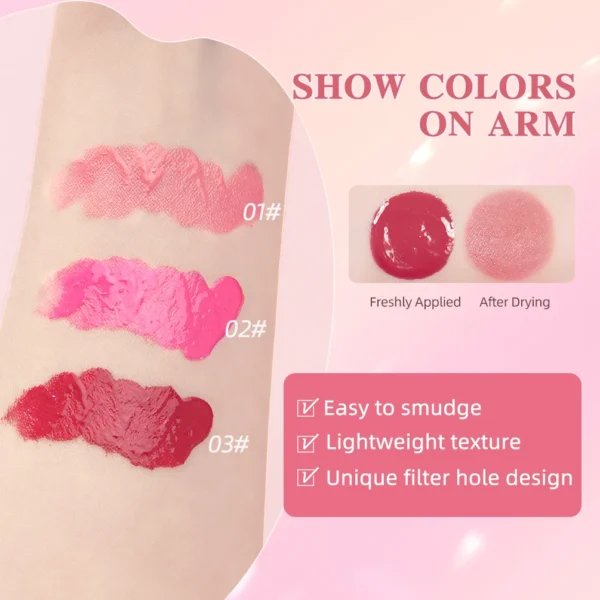 Liquid Blush Facial Nourishing Blush Gel Cream Waterproof Multi-purpose Eyes&lips Makeup Blush Stick Cheek Cosmetics with Sponge - 이미지 4