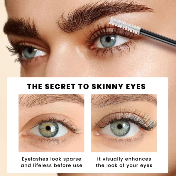 QIBEST 4PCS Eyes Makeup Sets Liquid Eyeliner Pen 4D Black Mascara Eyelash Serum Lengthening Thick Enhancer Eyes Cosmetics Kits - 이미지 2