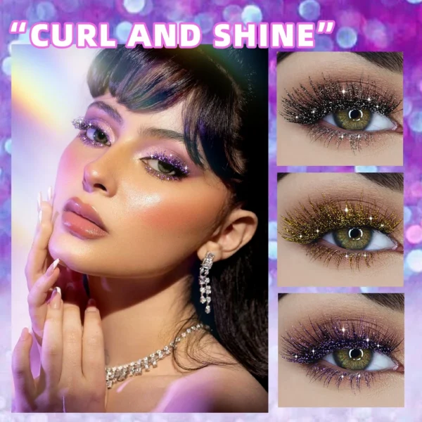 QIBEST Colorful Eyelash Mascara Silk Fiber Volume Curling Lengthening EyeLashes Extension Diamond Glitter Mascara Eyes Makeup - 이미지 2