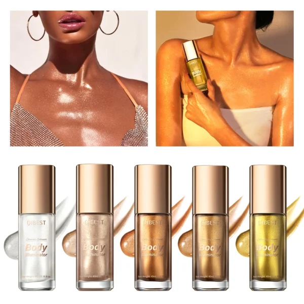 3D Face Brighten Highlighter Cosmetic Shimmer Highlighter Stick Liquid Face Contour Bronze Concealer Cream Makeup Tool 5 Colors – Image 2