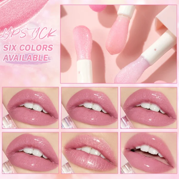 QIBEST Glitter Pearlescent Lip Gloss Oil Moisturizing Color Changing Mirror Lip Oil Makeup Lasting Lip Tint Plumper Cosmetics - Image 3