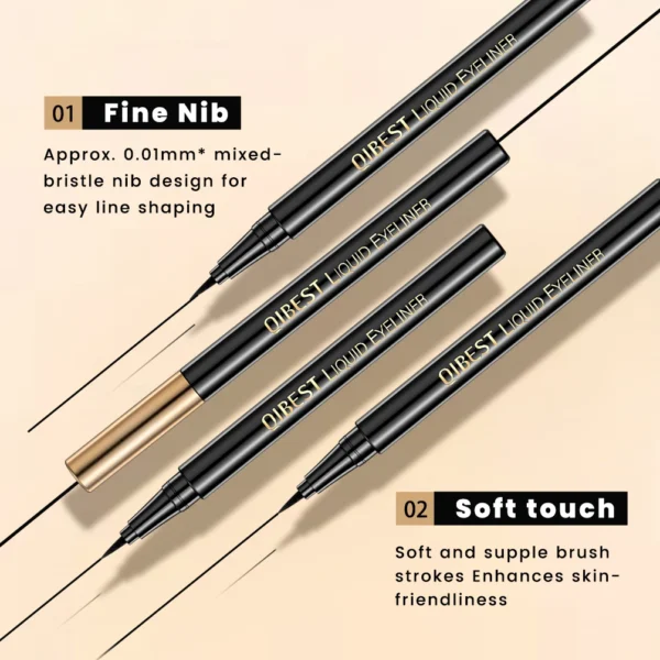 QIBEST 4PCS Eyes Makeup Sets Liquid Eyeliner Pen 4D Black Mascara Eyelash Serum Lengthening Thick Enhancer Eyes Cosmetics Kits - 이미지 3