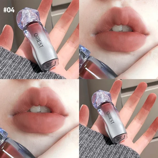QIBEST Ice Diamond Matte Lip Mud Soft Fog Brown Stain Lipgloss Waterproof Lipstick Easy To Wear Makeup Lip Tint Korean Cosmetics - 이미지 3