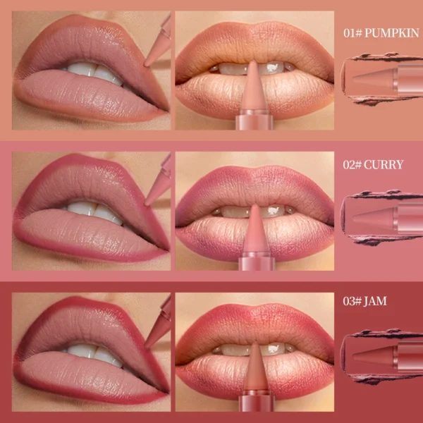 Tapered Gradient Lip Liner Matte Nude Brown Velvet Lipstick Waterproof Non Sticky Contouring Tint Lipliner Crayon Lip Makeup - 이미지 5