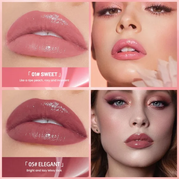 QIBEST 8 Colors Nude Watery Lip Gloss Long Lasting Liquid Lipstick Not Fading Sexy Red Purple Lip Glaze Lip Tint Women Makeup - 이미지 2