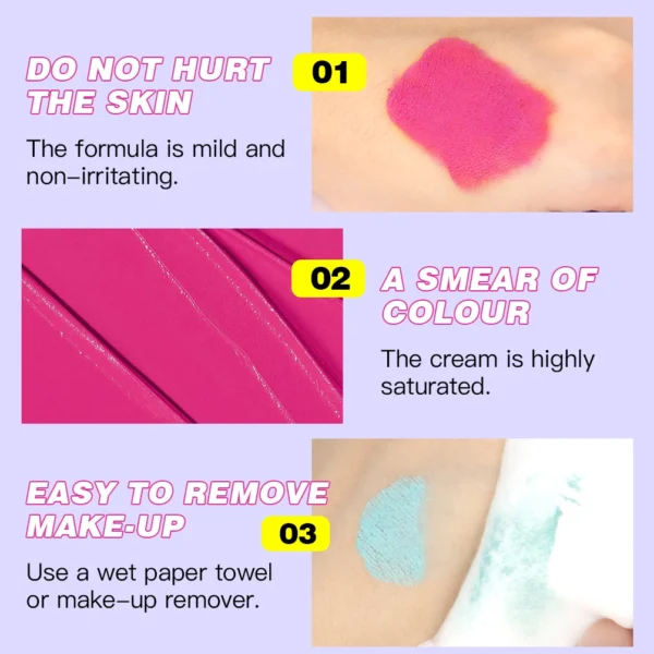 QIBEST Face Body Painting Make Up Face Color Eye Shadow Easy To Clean Cosmetic Body Paint Stick Festival Pigment For Halloween – Image 4