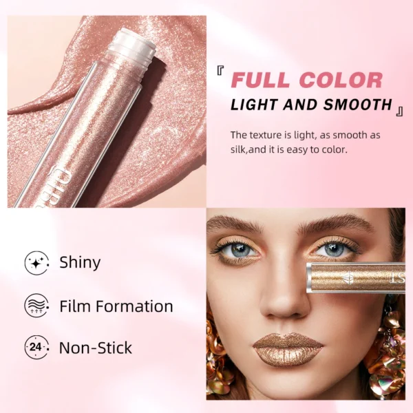 QIBEST Diamond Liquid Lipstick Lip Tint 6 Colors Moisturizing Long-Lasting Makeup Gray Sparkling Waterproof Lip Gloss Cosmetics - 이미지 2