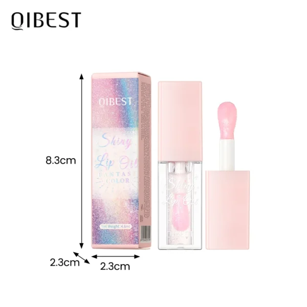 QIBEST Glitter Pearlescent Lip Gloss Oil Moisturizing Color Changing Mirror Lip Oil Makeup Lasting Lip Tint Plumper Cosmetics - Image 6