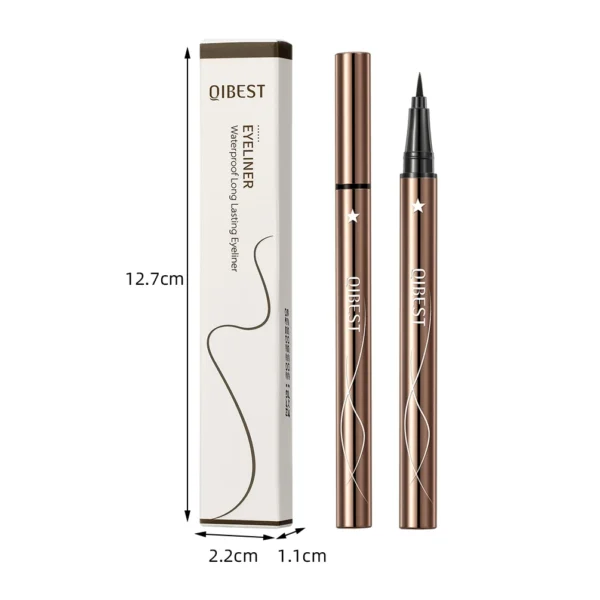 QIBEST Black Liquid Eyeliner Eye Make Up Super Waterproof Long Lasting Quick-dry Eye Liner Pencil Brown Ultra-slim Cosmetic Tool - 이미지 6