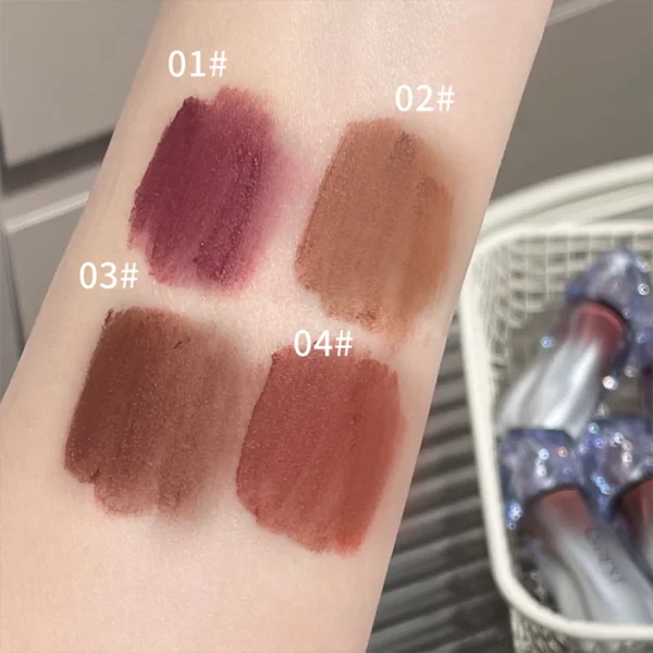 QIBEST Ice Diamond Matte Lip Mud Soft Fog Brown Stain Lipgloss Waterproof Lipstick Easy To Wear Makeup Lip Tint Korean Cosmetics - 이미지 5