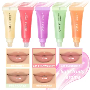 Crystal Jelly Lip Gloss Tube Lip Moisturizing Oil Shiny Lip Oil Moisturizing Women's Lip Gloss Makeup Lip Tint Balm Cosmetics
