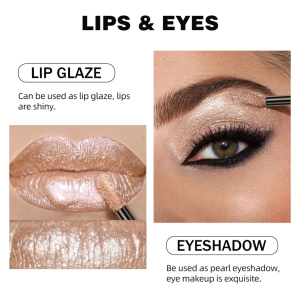 QIBEST shimmer lip gloss beauty girl diamond glitter lip tint waterproof long lasting 6 colors gray flash liquid lipstick makeup - 이미지 4
