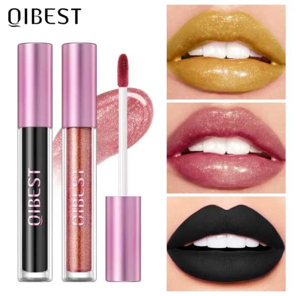 6 Colors Glitter Liquid Lipsticks Diamond Shimmer Metallic Non-Stick Cup Lipstick Long Lasting Shinning Quick-Drying Lipgloss