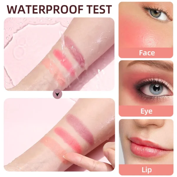 QIBEST Liquid Blusher Contour with Cushion Applicator Velvet Face Blush Pigment Lasting Cream Cheek Tint Peach Blush Makeup - 이미지 4